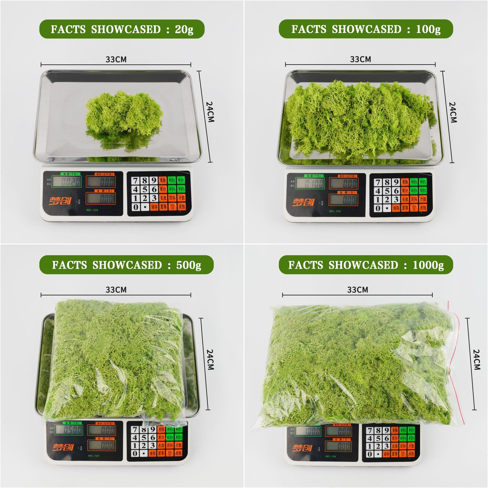 Artificial Green Moss, Eternal Life DIY Grass for Home, Garden & Mini Landscape
