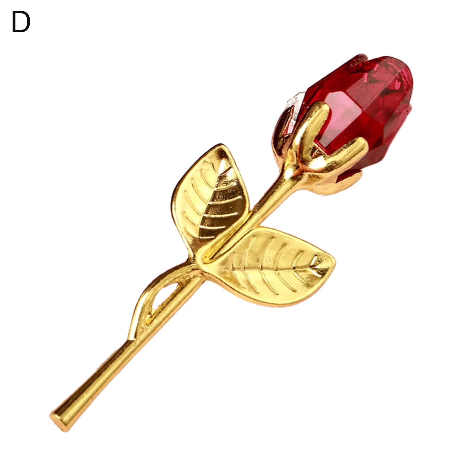 Romantic Love Forever in Bud Pink Crystal Rose Flower, Best Gift for Valentine’S