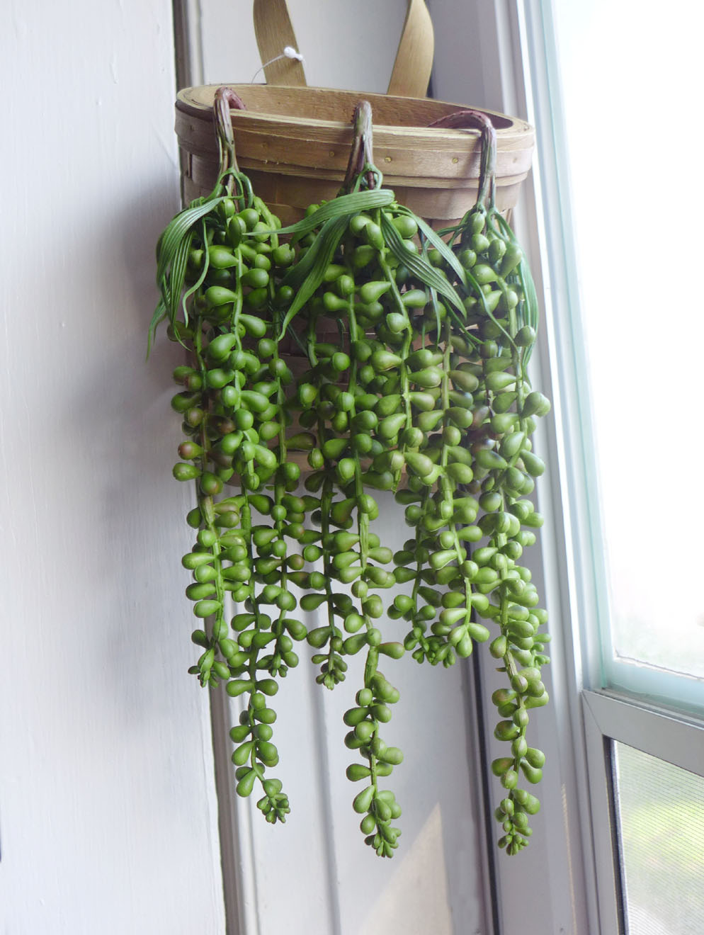 3 Bunches Artificial Plants Plastic Pearl Bead Hangings Vines Succulents