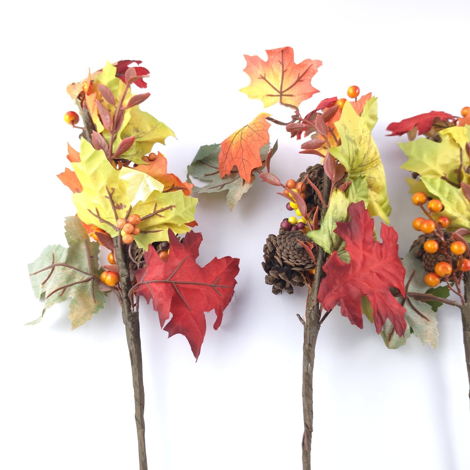 Set of 4 Harvest Leaf and Berry Picks by Valerie Home Floral Decor