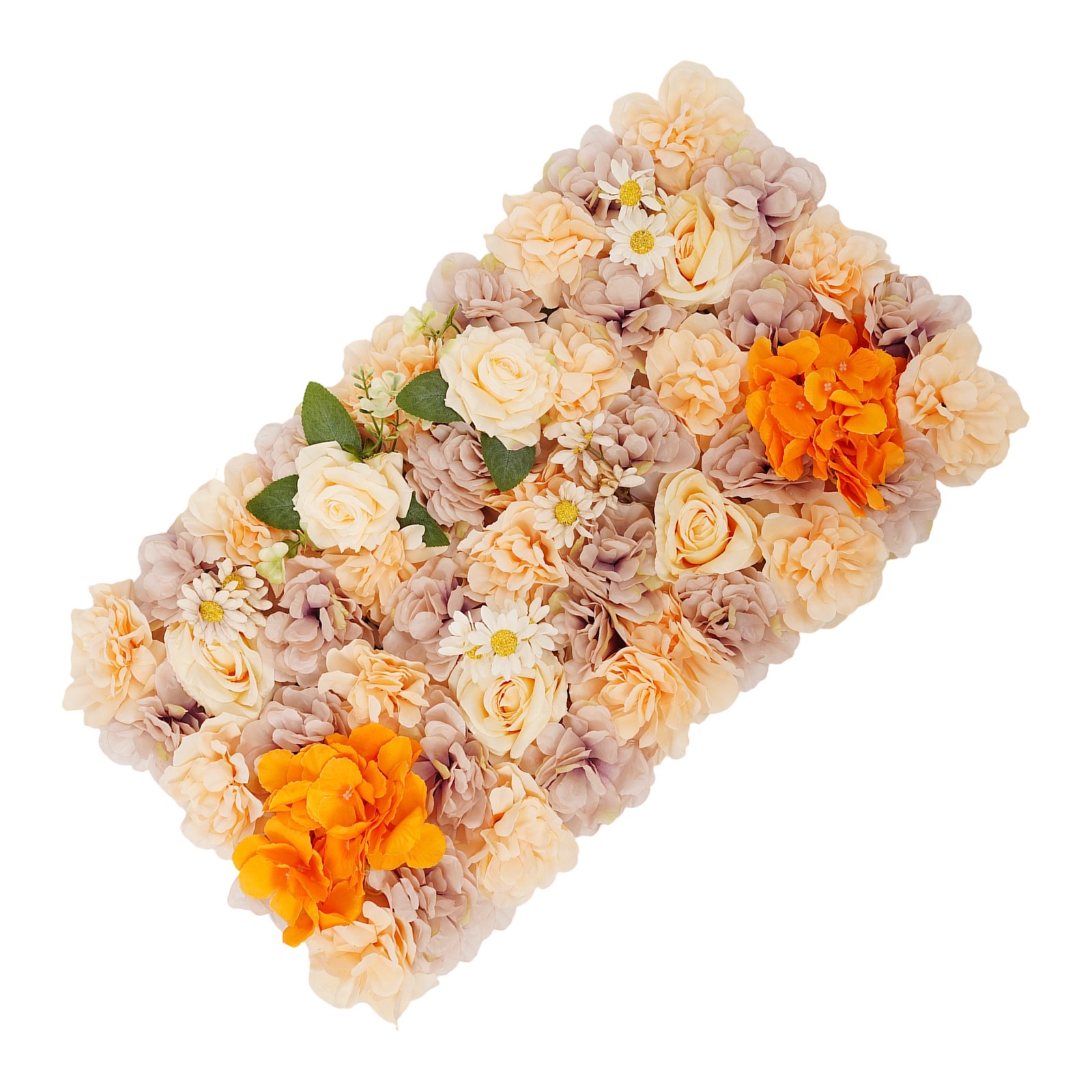 12Pcs Artificial Flower Wall Panels Square Wall-Mounted Artificial Flower Panels