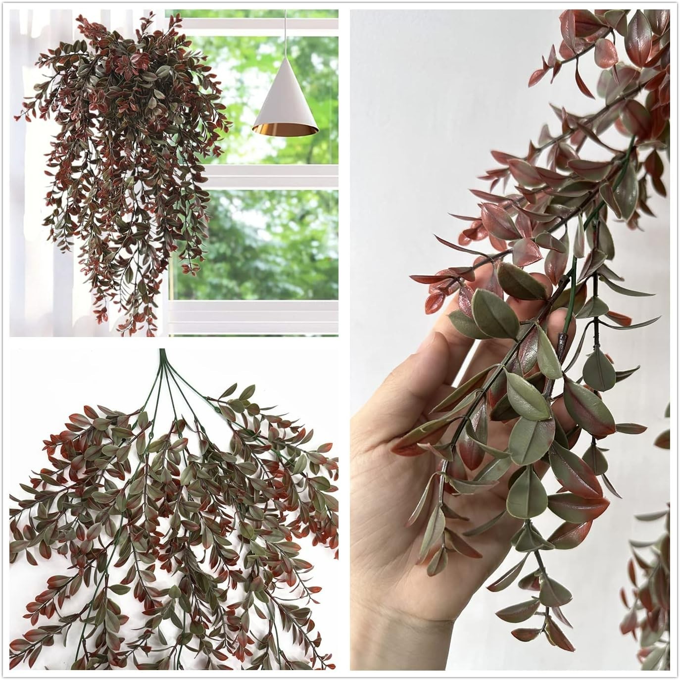 Realistic Fake Ivy Vines – 2 Pack Waterproof Hanging Plants for Events & Home