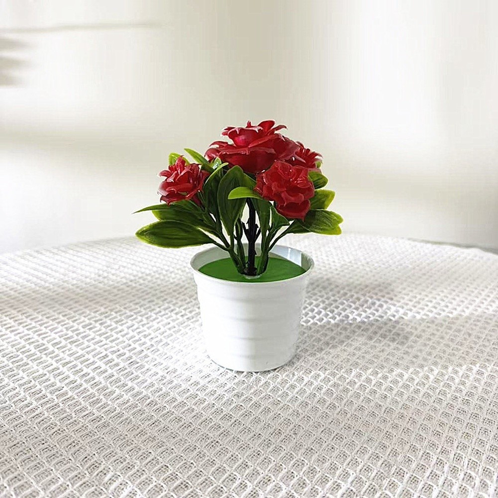Compact Artificial Roses 14cm Tall with 12cm Width for Small Space Decor Needs
