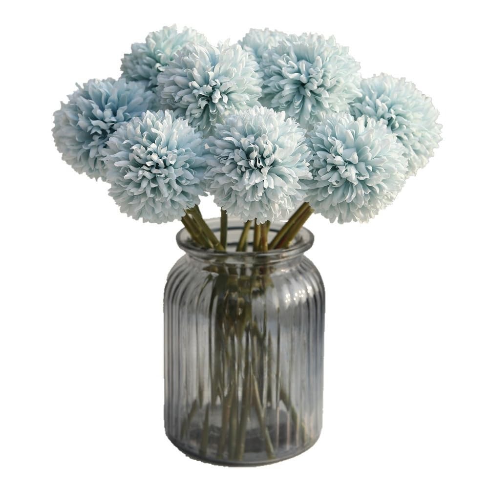 Artificial Flowers Chrysanthemum Ball Flowers Bouquet 10pcs Present for Impor…