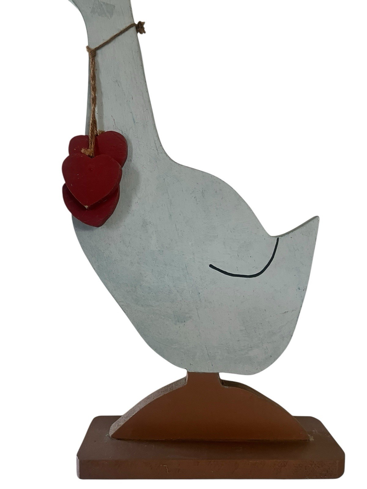 VTG Cottagecore Primitive Goose LARGE WOOD FIGURE Hand Painted Statue 20”
