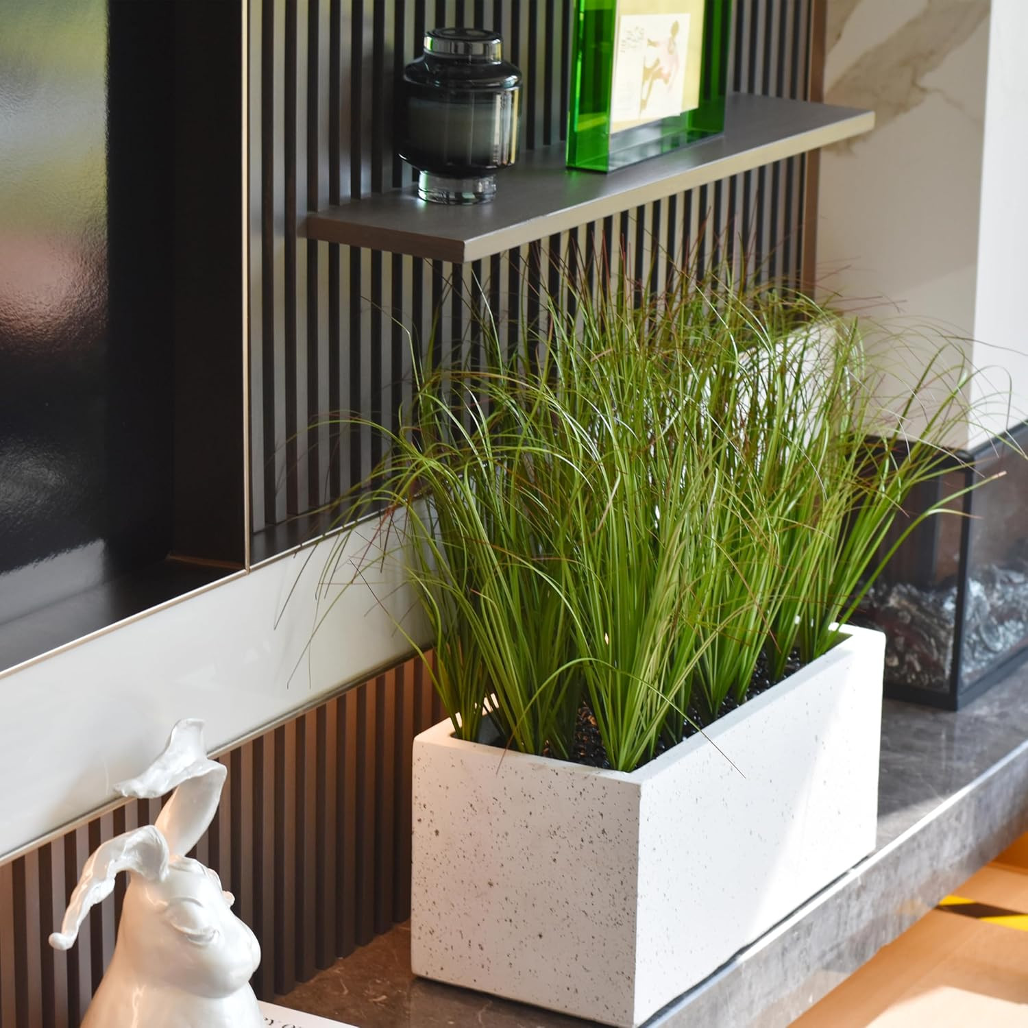 16PCS Artificial Plants, Wheat Grass Greenery Stems, Fake Tall Grass for Home De