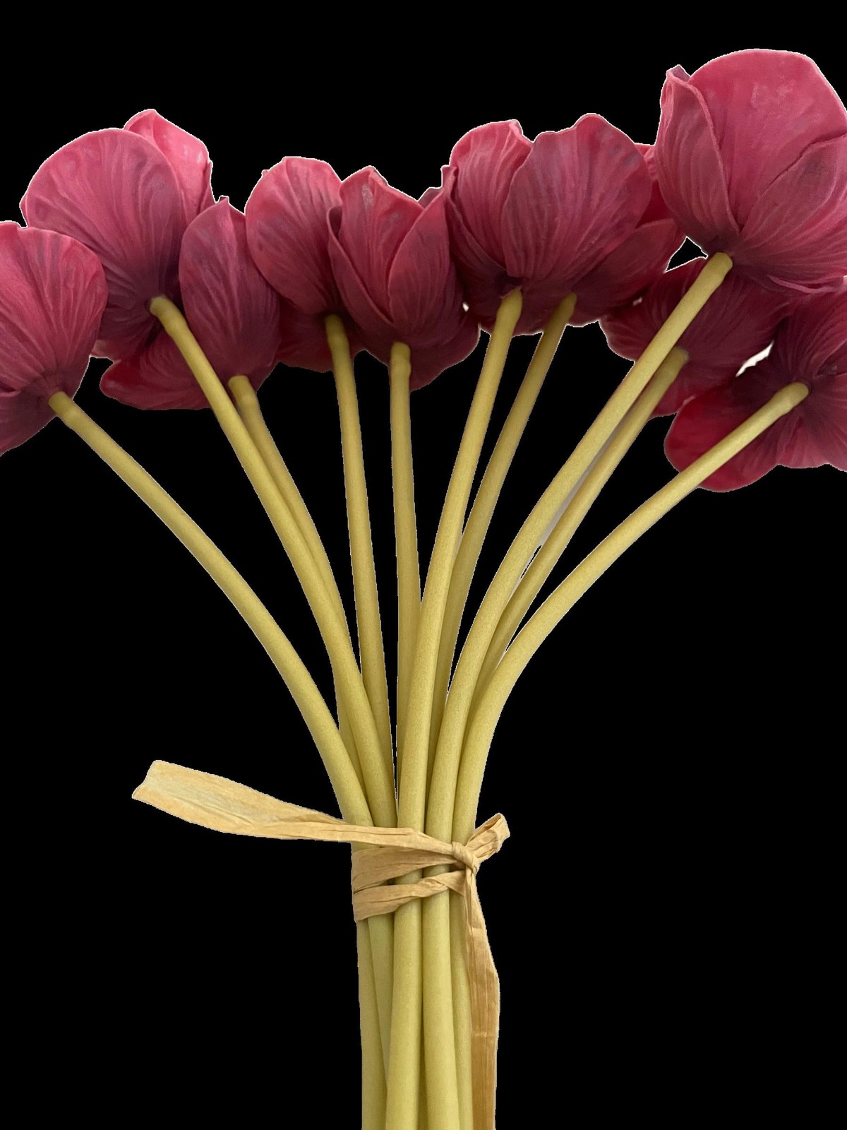 10 Stems Artificial Poppies Real Touch PU Fake Latex Flowers for Wedding Holi…