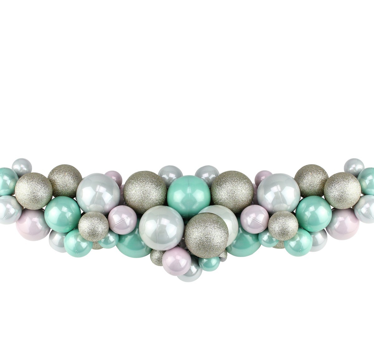 Allstate 28″ Pastel Dreams Pink Seafoam Green Glitter Ball Artificial Swag