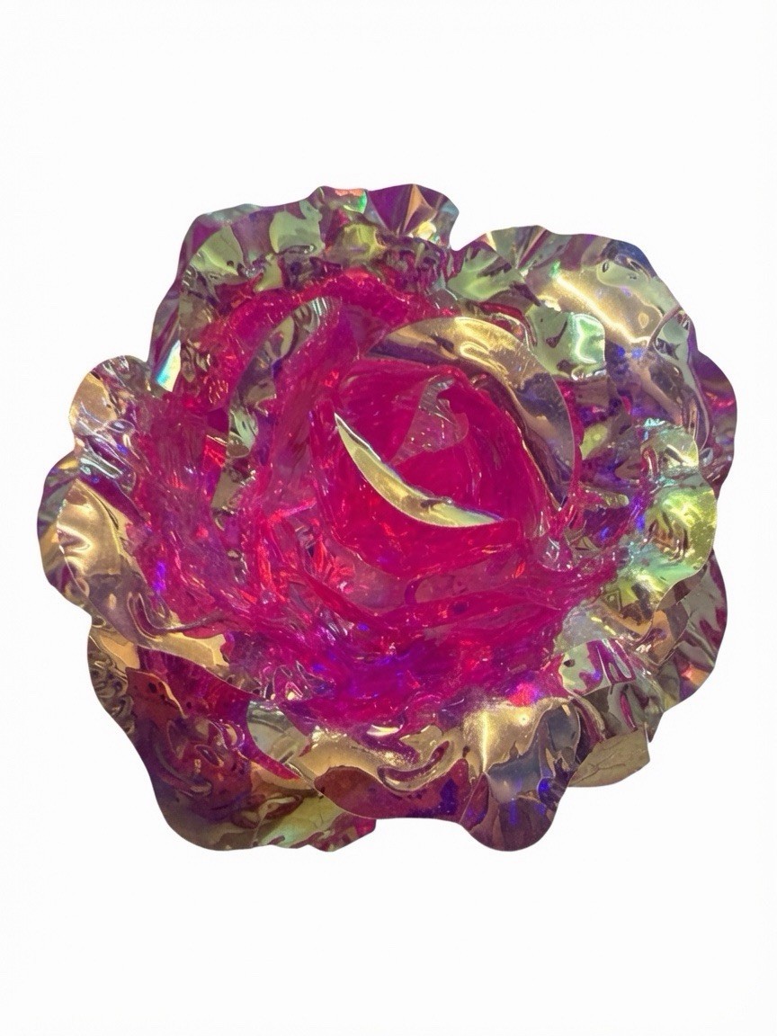 47 Pcs Pink Galaxy Rose Flowers with Stems Gift Wedding Decor 9in