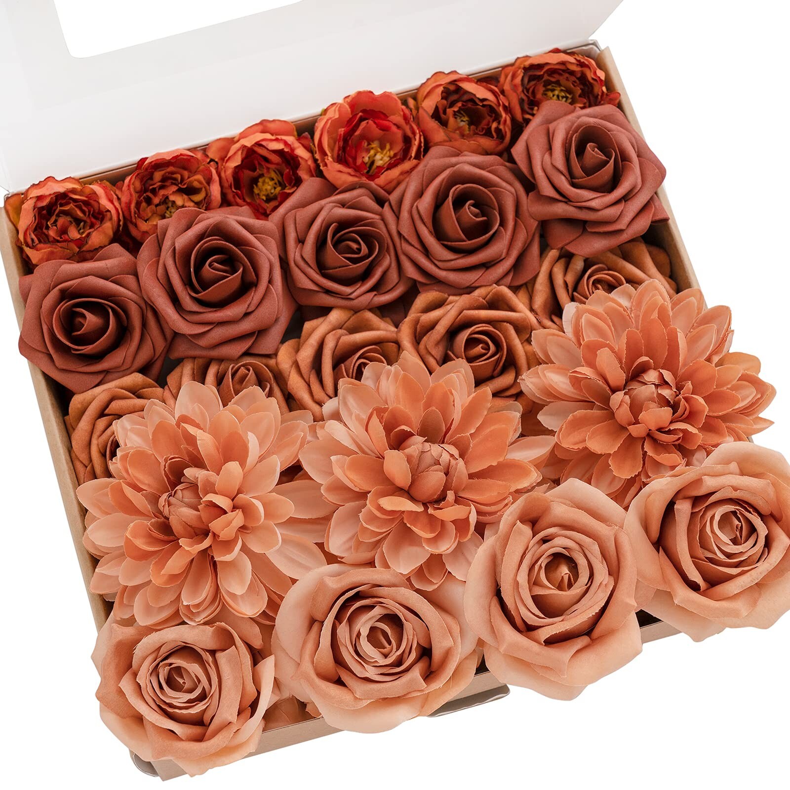 Ling’s Moment Burnt Orange & Terracotta Artificial Flowers