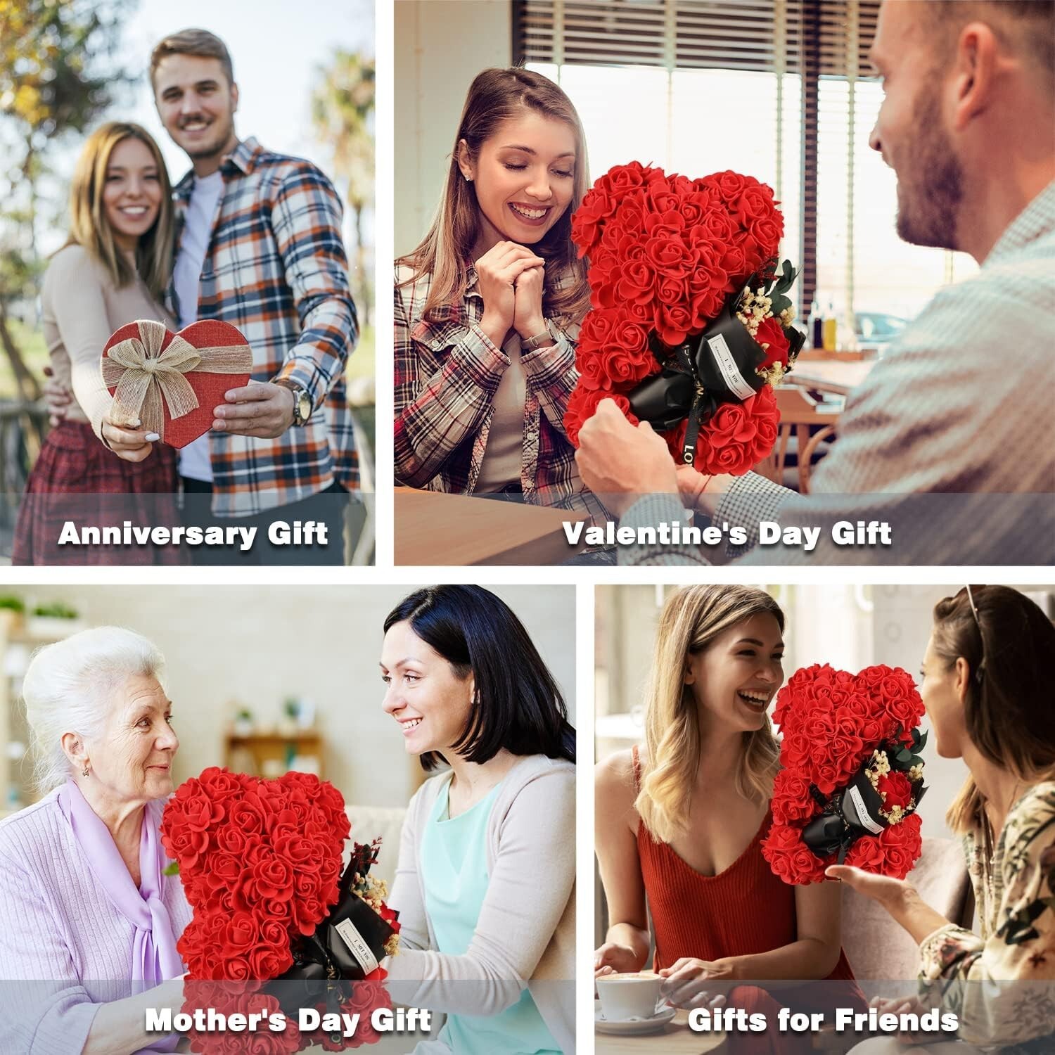 ❤️ Valentine’s Day Special Teddy Rose Bear Gift Roses Romantic Present for Her🧸