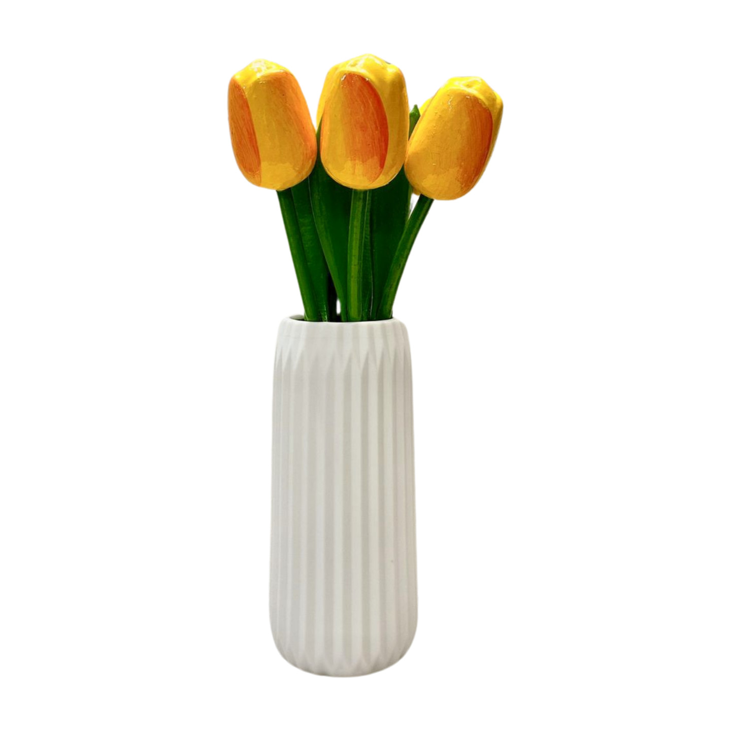 Wooden Dutch Tulips, Colorful Floral Tulip Wood Decor, Aprox. 13” L