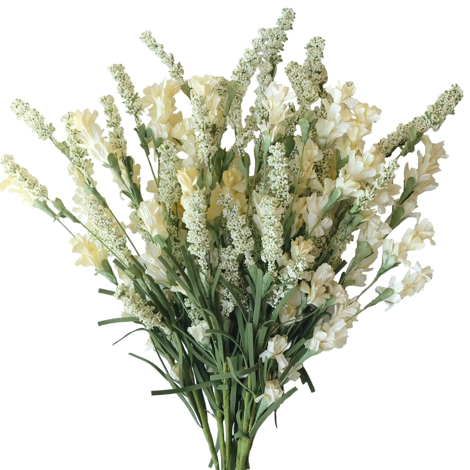 10 PCS Milky White Artificial Flower Bulk Wedding Party Vase Bouquet Decor