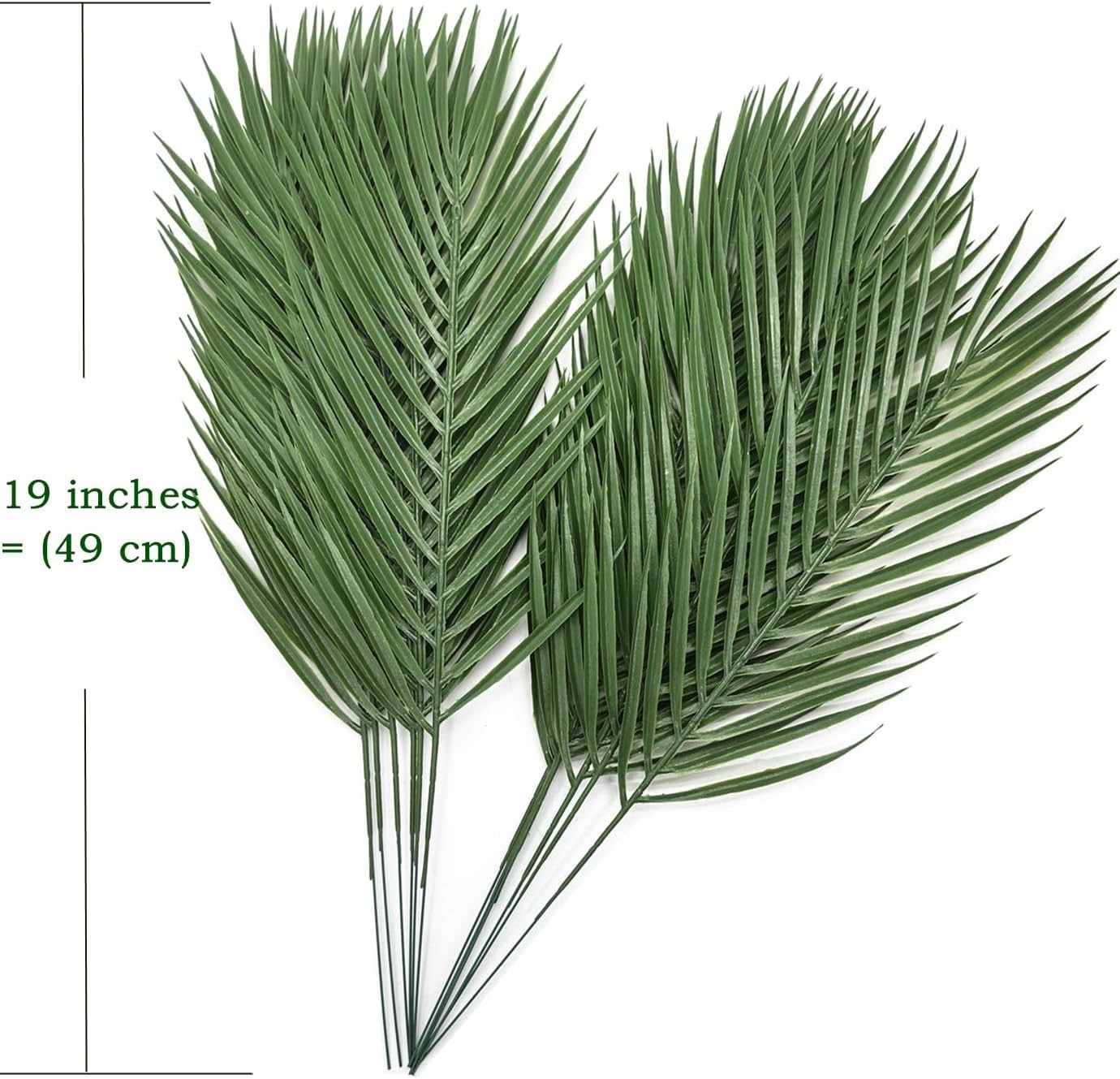 12 Stunning Artificial Palm Leaves – Perfect for Indoor & Outdoor Decoration