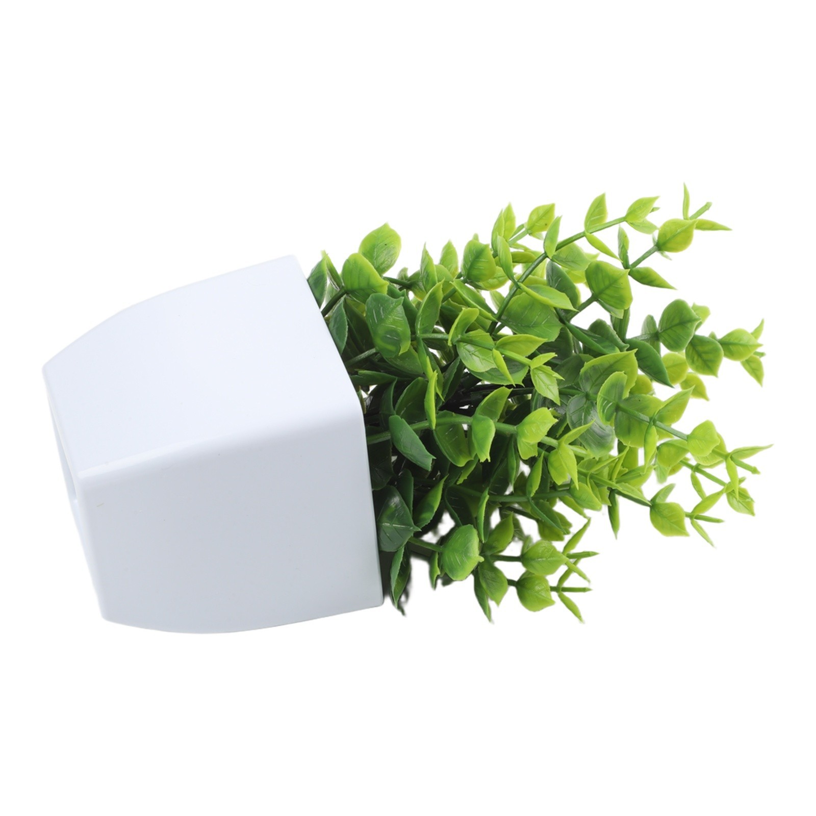 Compact Fake Lavender Eucalyptus Arrangement for Modern Home Office Desk Setup