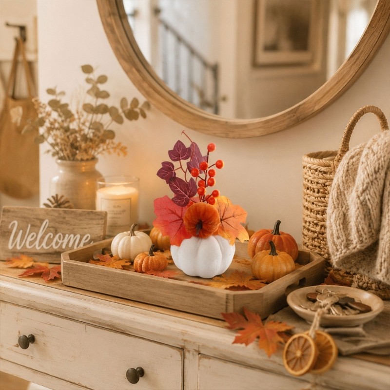 Portable Foam Wreath For Door Or Wall Decors During Autumns And Thanksgiving