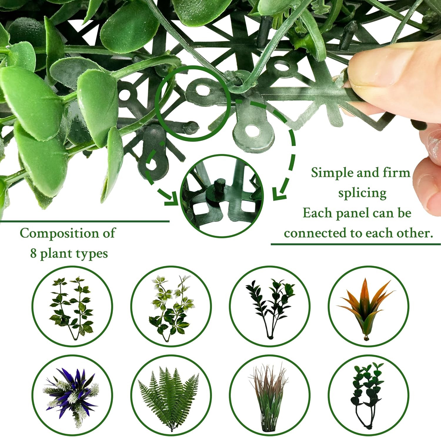 20″x20″ Boxwood Hedge Panels – UV-Resistant Faux Ivy Privacy Screen Decor