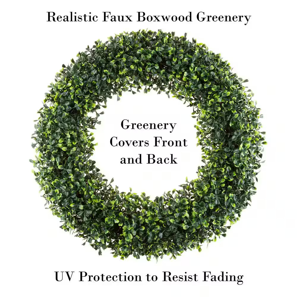 19.5 In. Artificial Boxwood Wreath