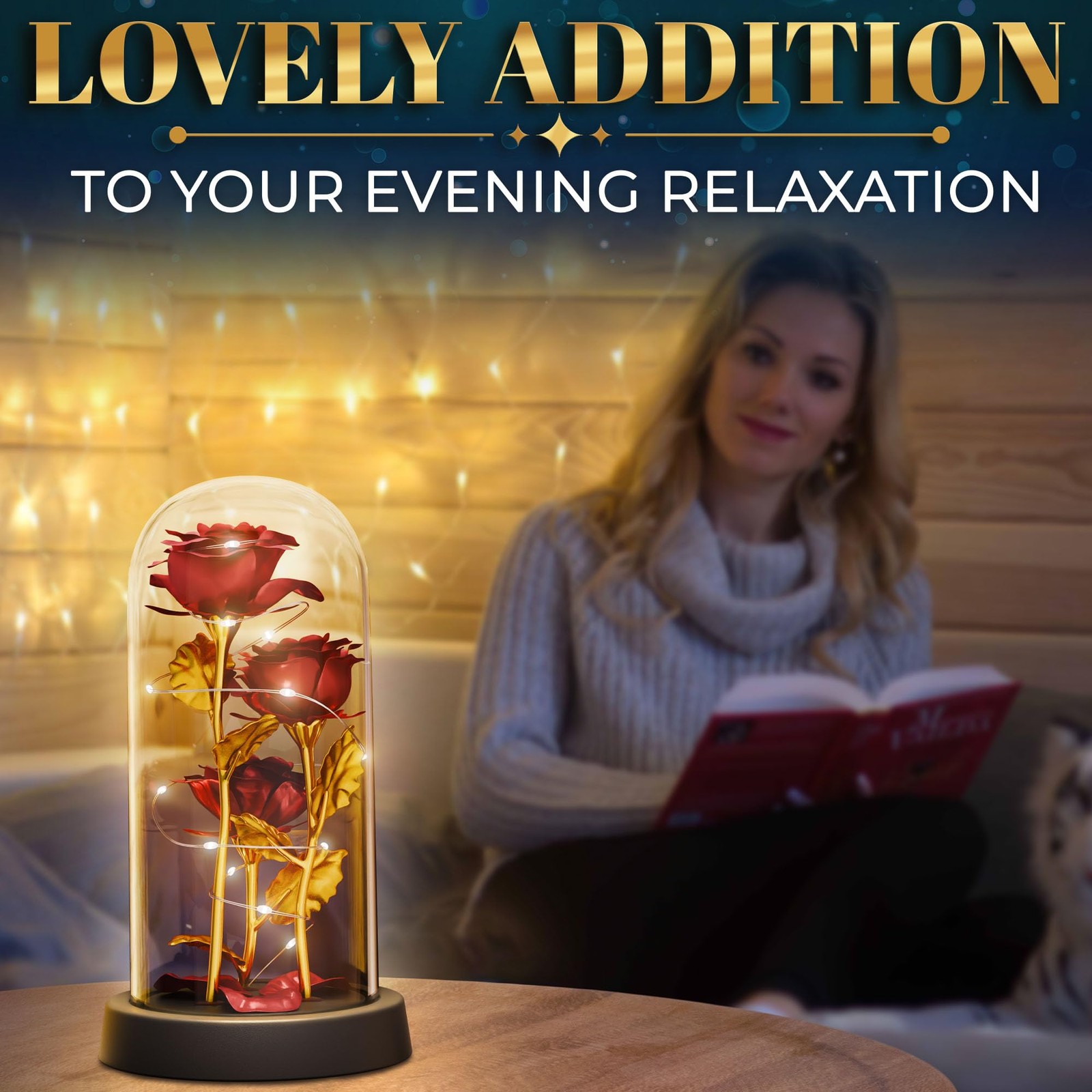 LED Light Up Rose in Glass Dome in Gift Box — Gifts for Mom, Grandma, Wife & …