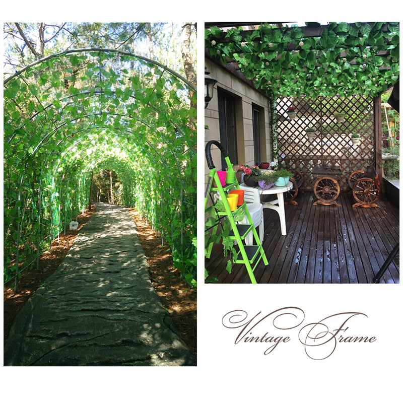 2.3m green silk artificial fake Hanging garland ivy leaf plants vine home decor