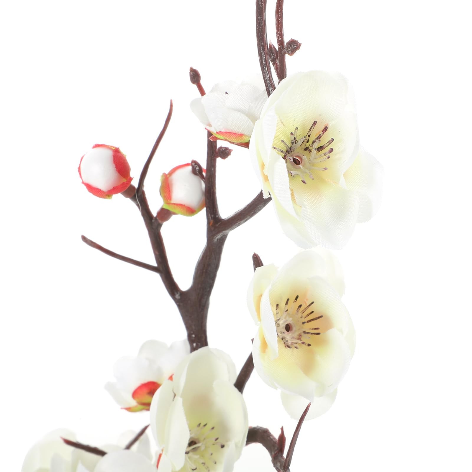 3.35 Inch Simulated Plum Blossom Artificial Potted Flower Faux Bonsai Decor