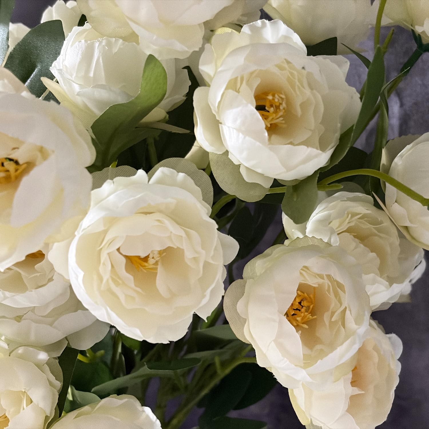 6 Pack 30″ Long Stem Faux Peonies Artificial Flowers, 42 Silk Peony Heads for…