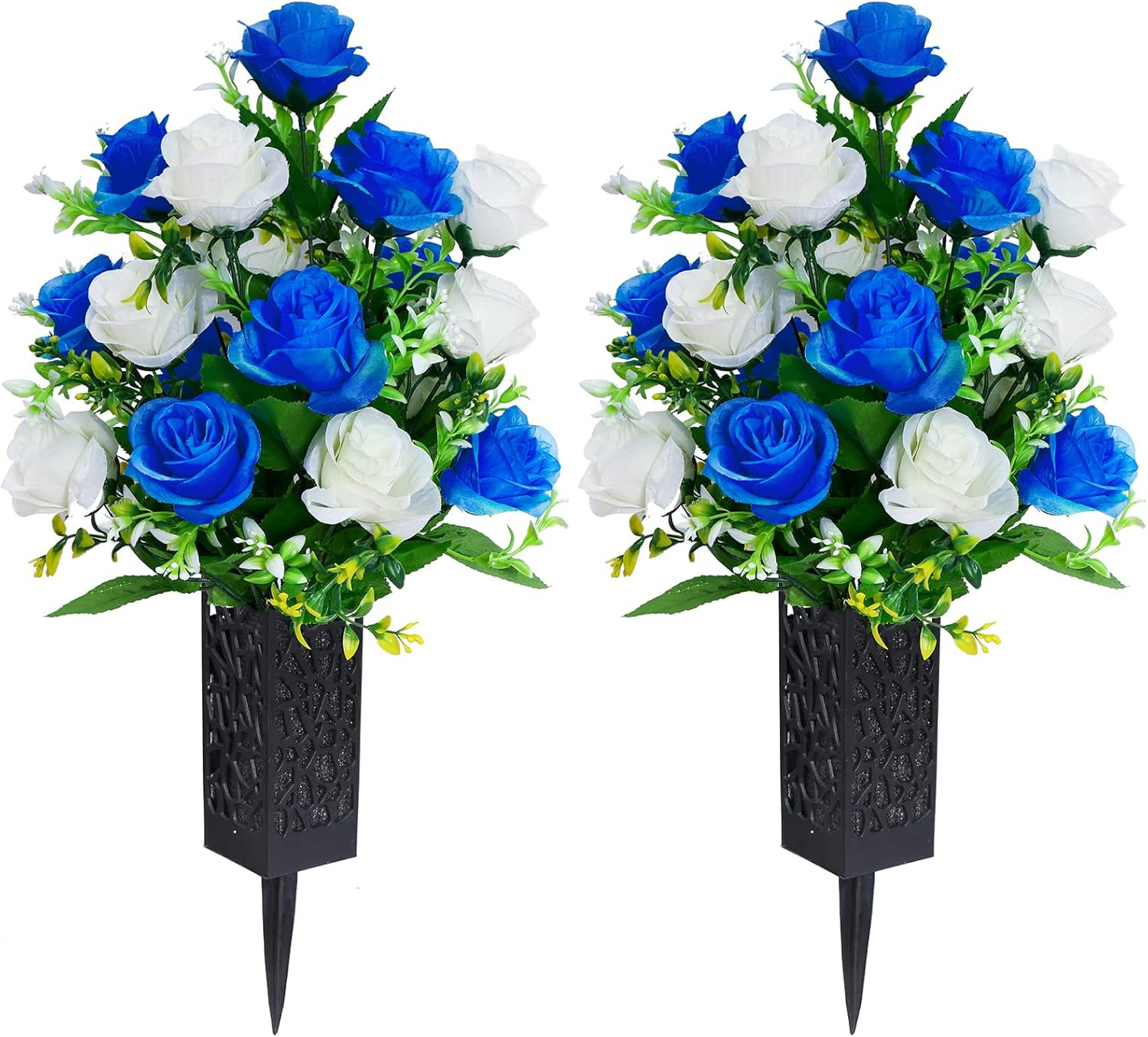 2 Sets Artificial Cemetery FlowersMemorial FlowersBeautiful Arrangements for …