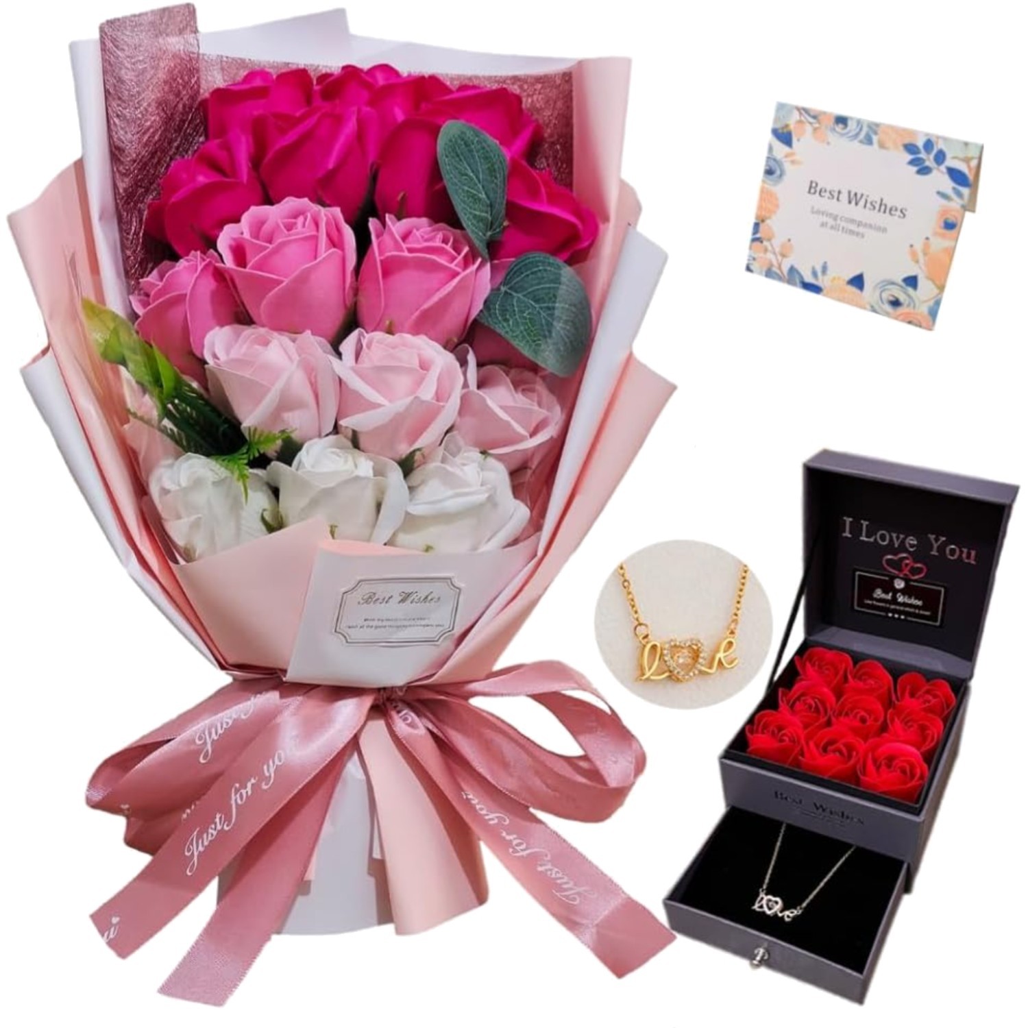 Roses Bouquet Artificial Flower Red