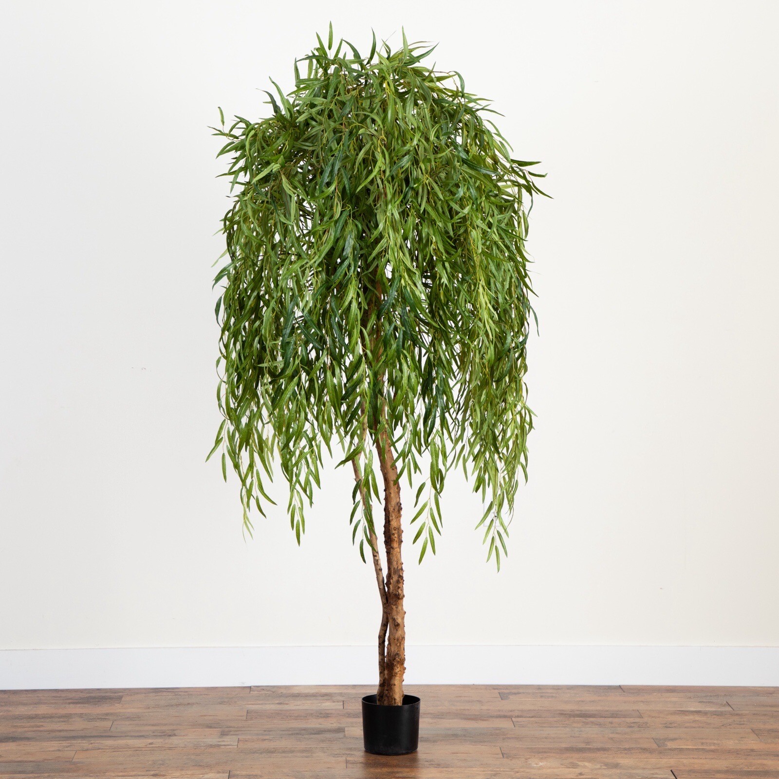 7’ Willow Artificial Tree (Real Touch) w/ Natural Trunk Home Decor. Retail $422
