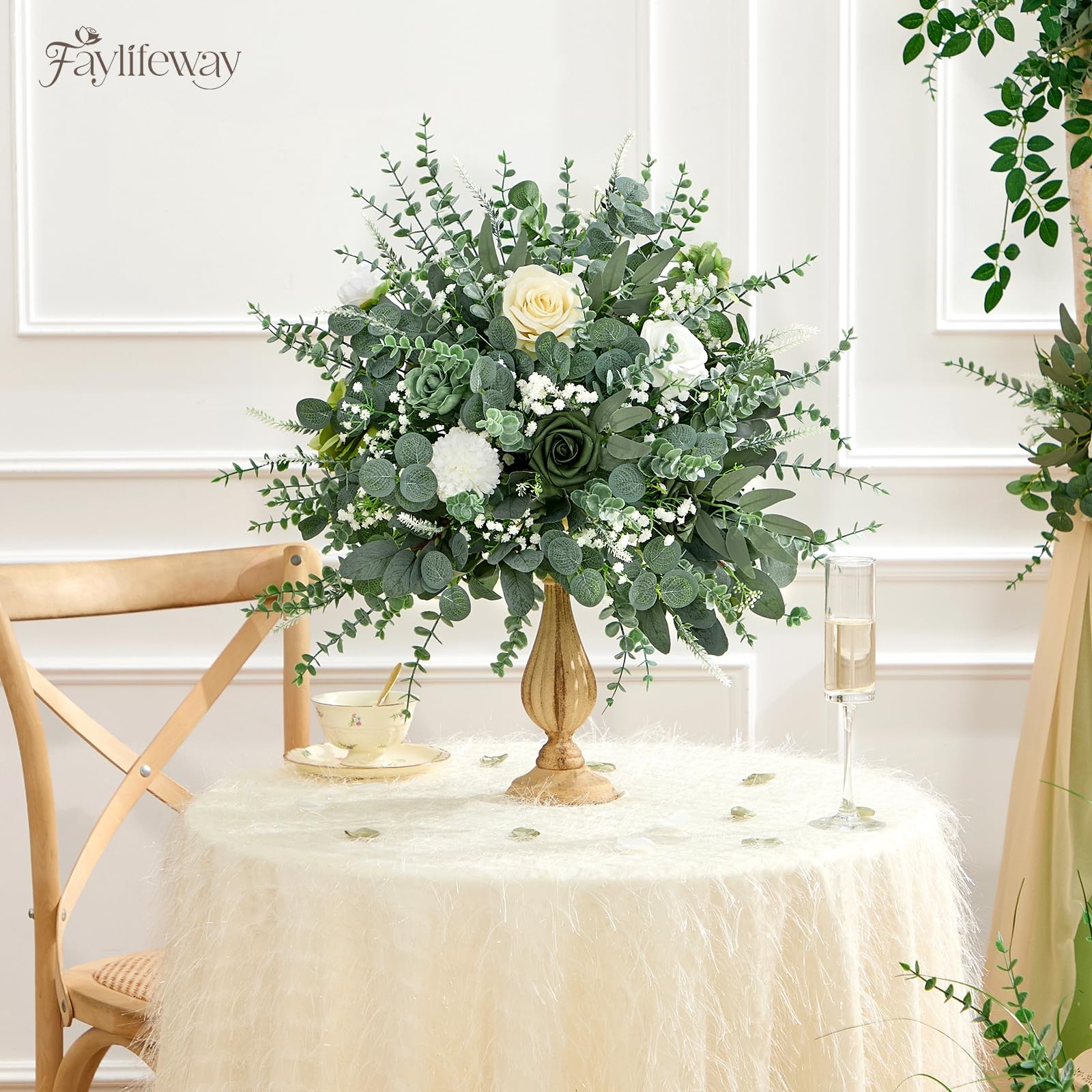 New 150Pcs 5 Kind Mixed Greenery Eucalyptus Stems Bulk for Wedding Decor, Babies
