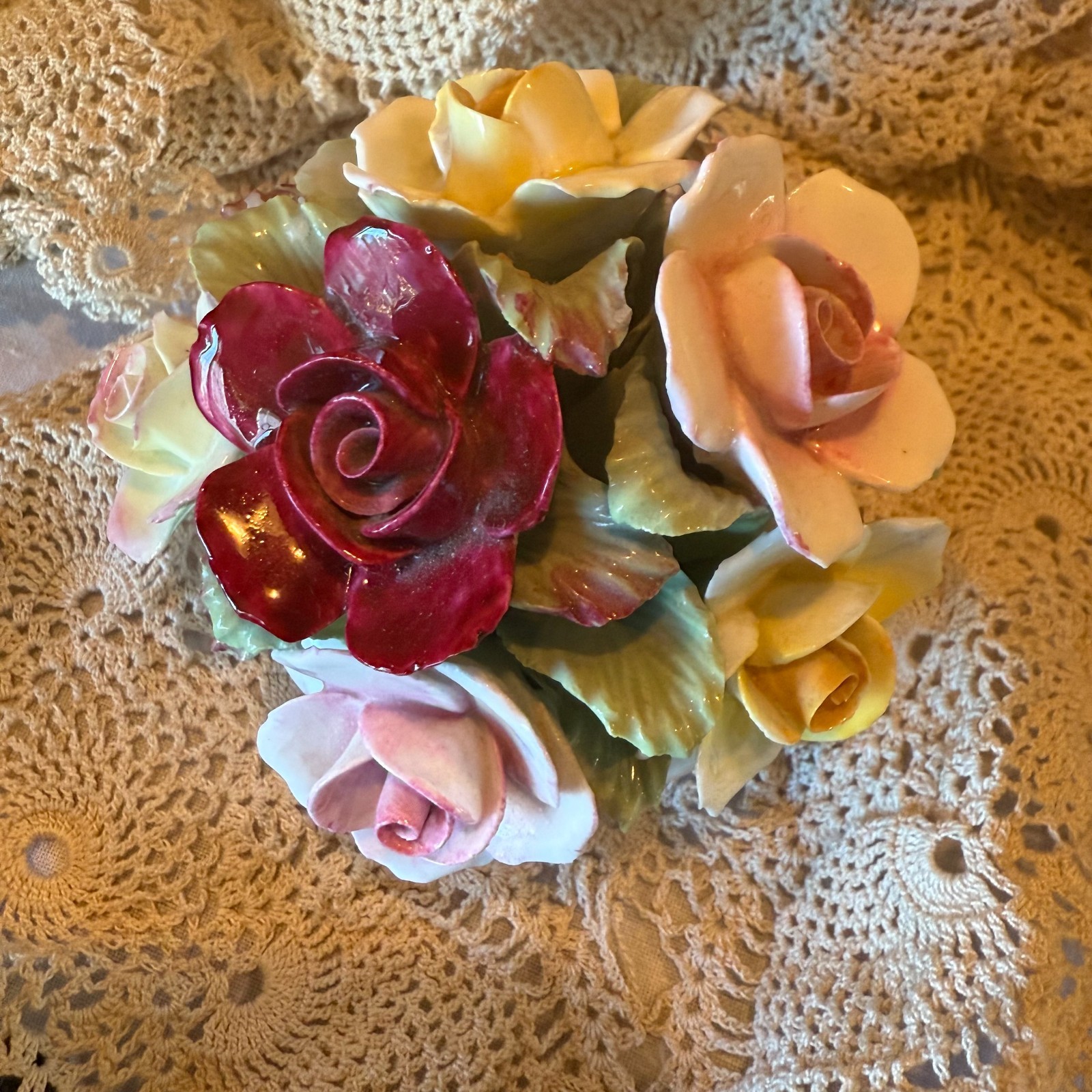 Vintage Aynsley England Fine Bone China Flowers Hand Modeled