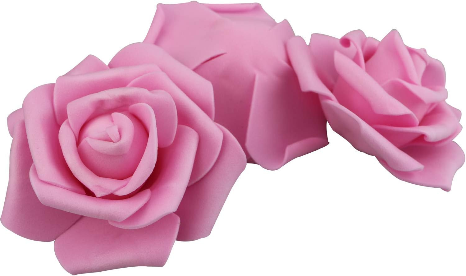 3 x 1.6 x 3 inches 100pcs DIY Real Touch 3D Artificial Foam 100pcs, Dark Pink