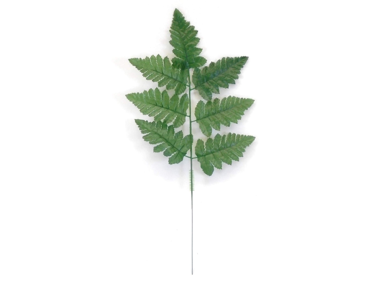 24 PCS 16 Inch Green Leather Fern Artificial Silk Leaves Greenery 5665GN