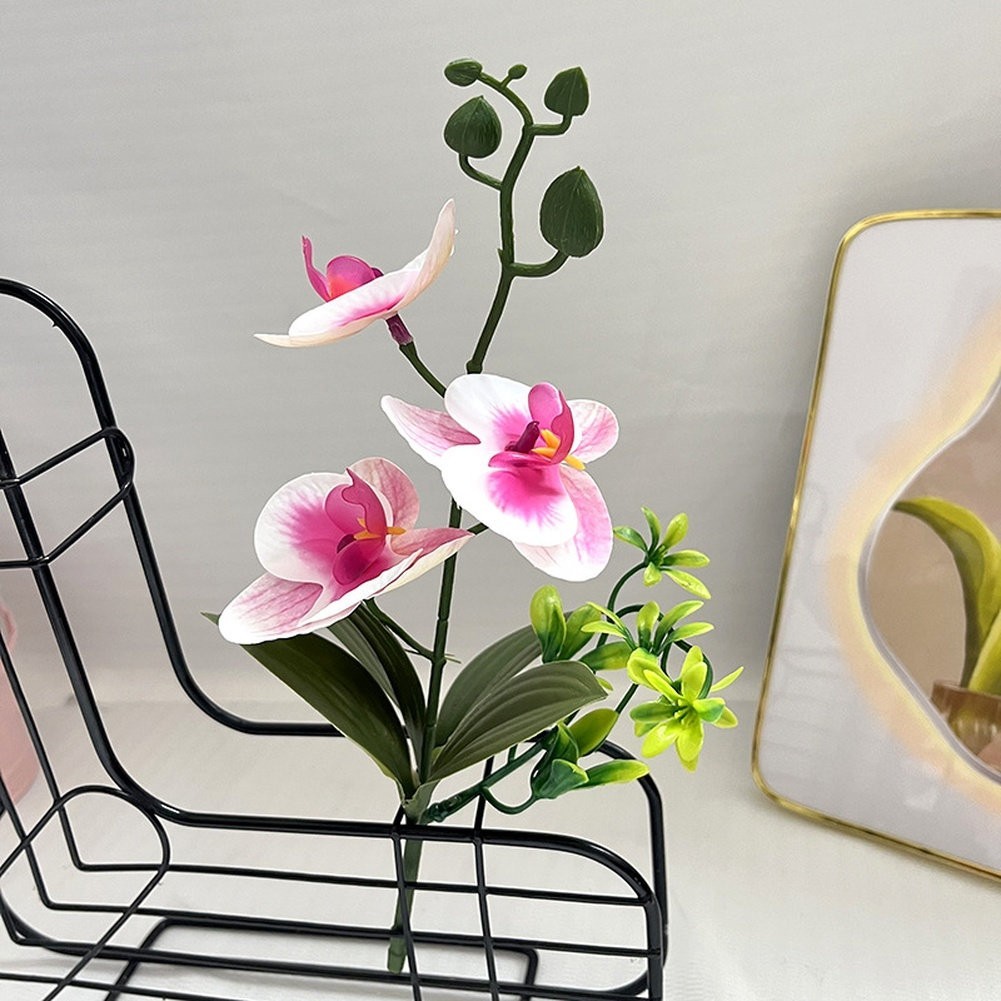 Plastic Artificial Phalaenopsis Orchid Bouquet 25cm Realistic for Home Use