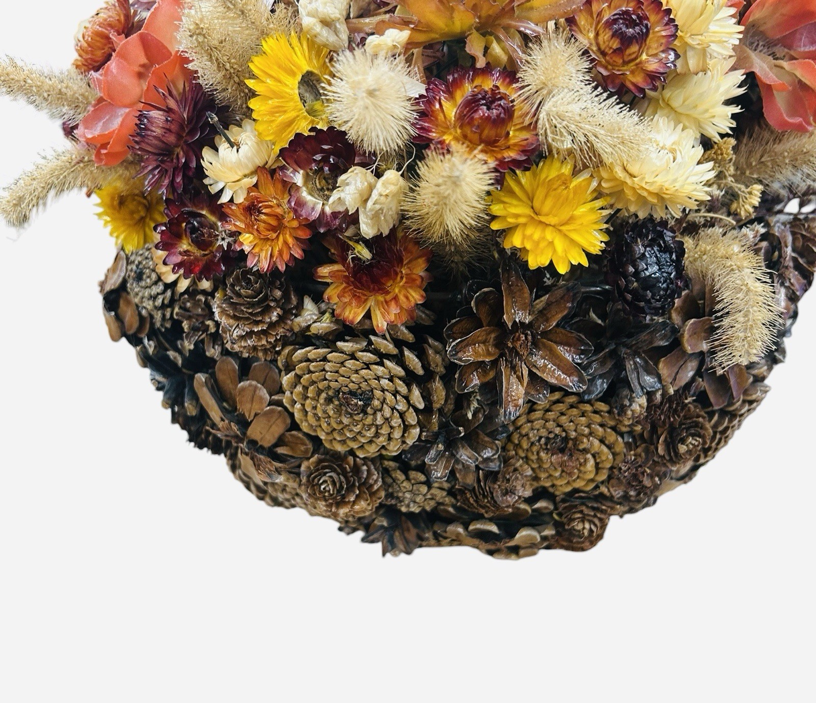 decorative Rustic Primative dried flower arrangement designed for home decor.