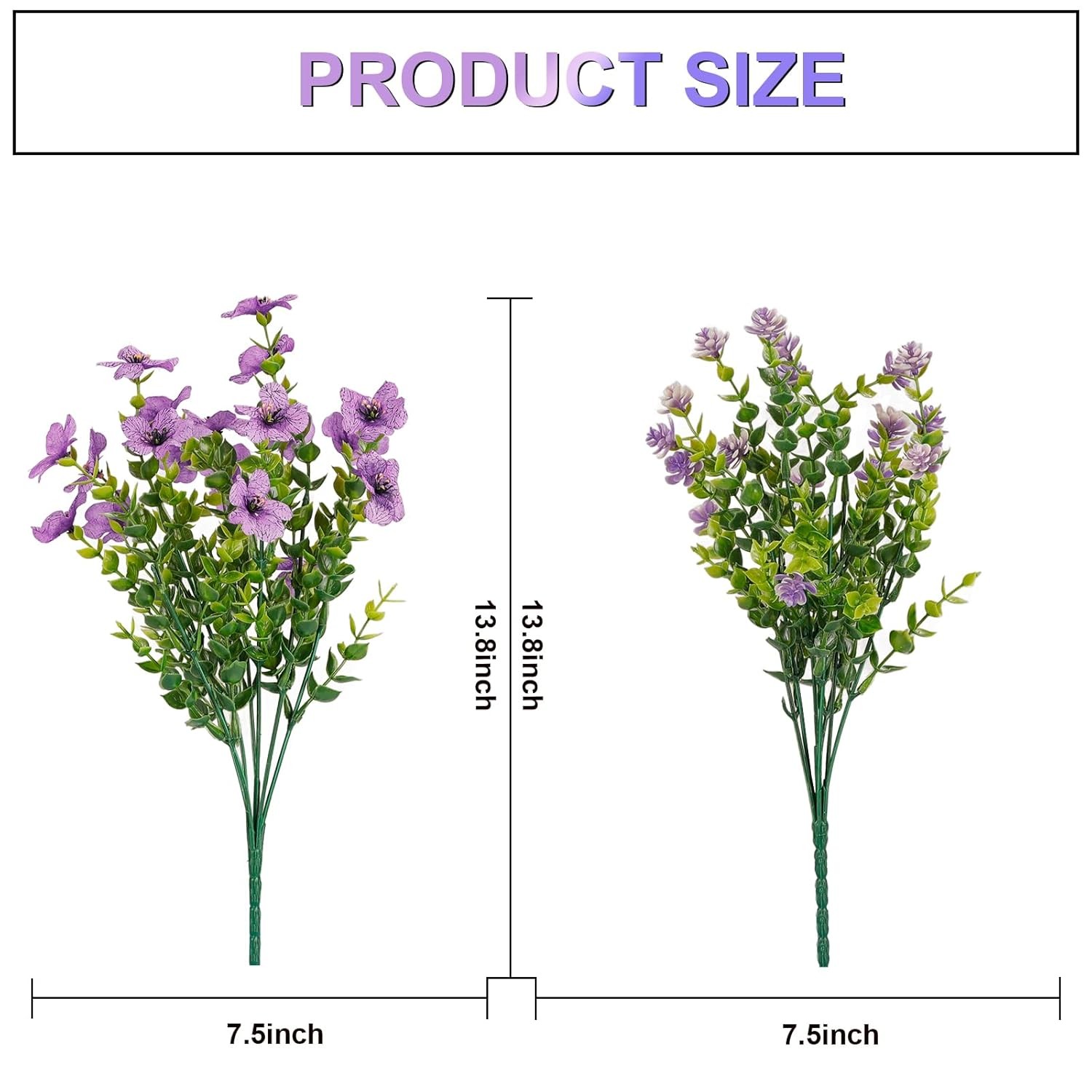 Artificial Outdoor Flowers UV Resistant Silk Daisies Plastic Fake Flowers