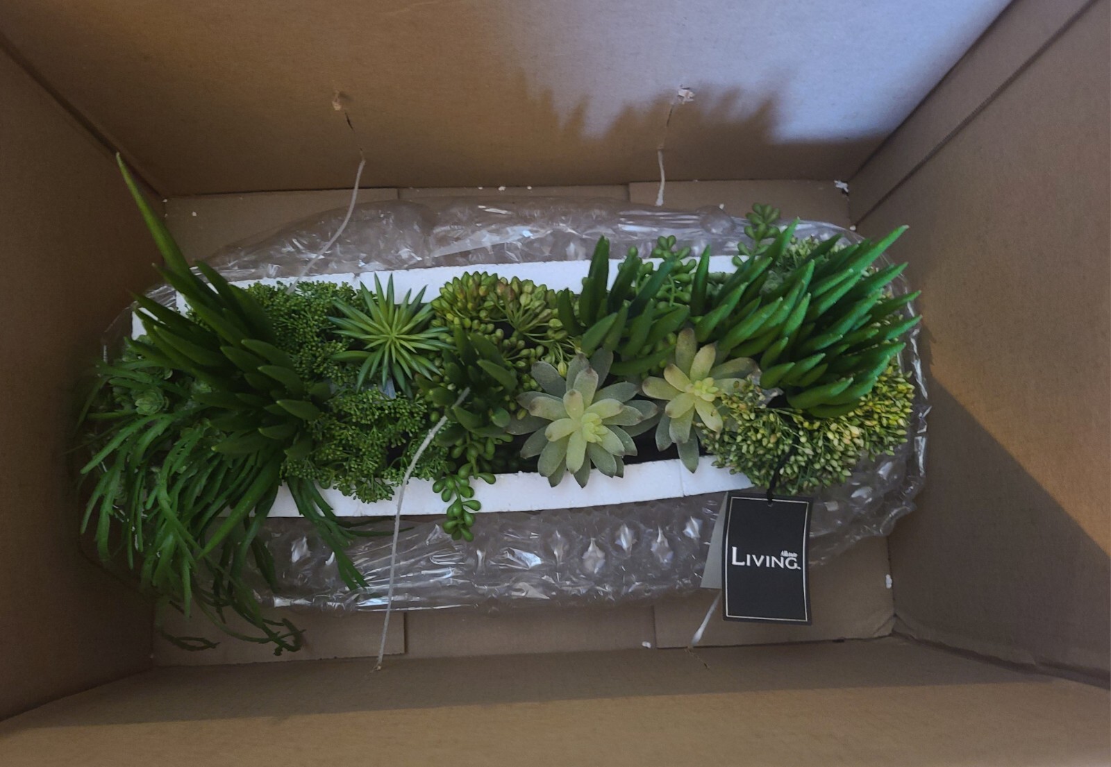 Allstate Living Faux Succulent Arrangement, Premium Artificial Indoor Plant