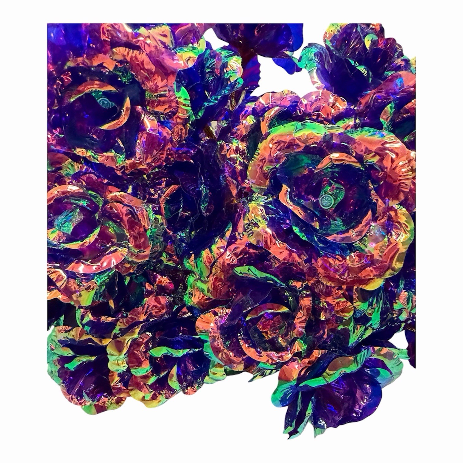 47 Pcs Multicolor Galaxy Rose Flowers with Stems Wedding Decor 9in