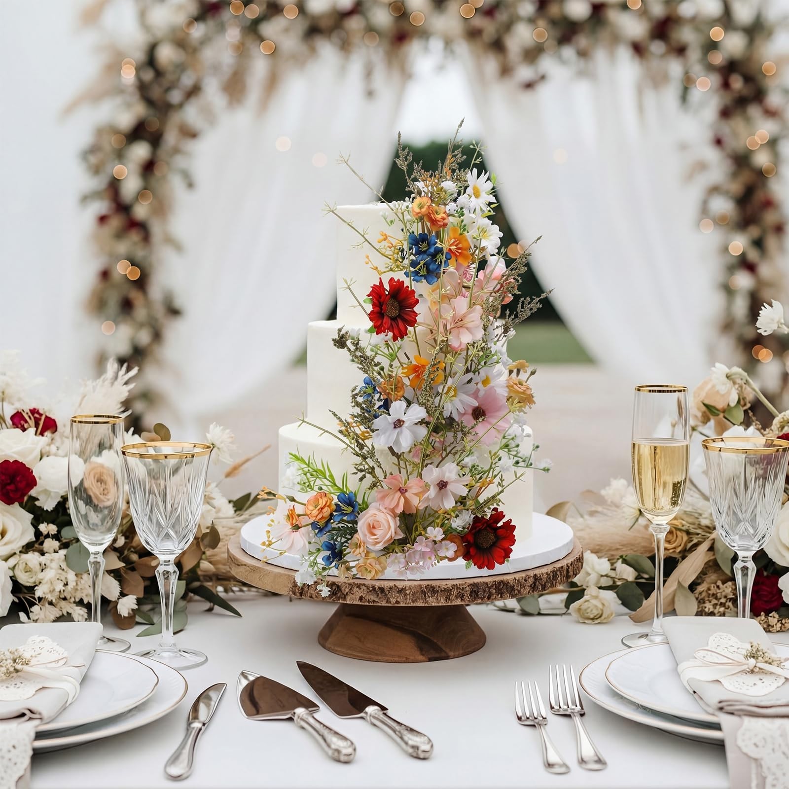 Wedding Cake Flowers Toppers Fall In Love Wildflowers Decorations 1 Set