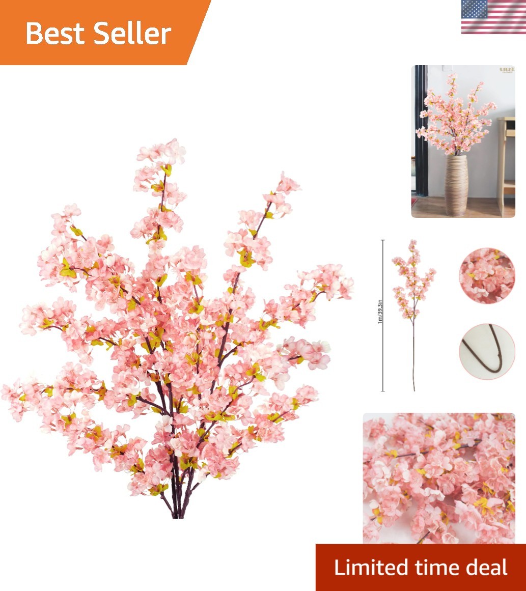 Versatile Silk Cherry Blossom Flowers – Ideal for Indoor/Outdoor Decoration
