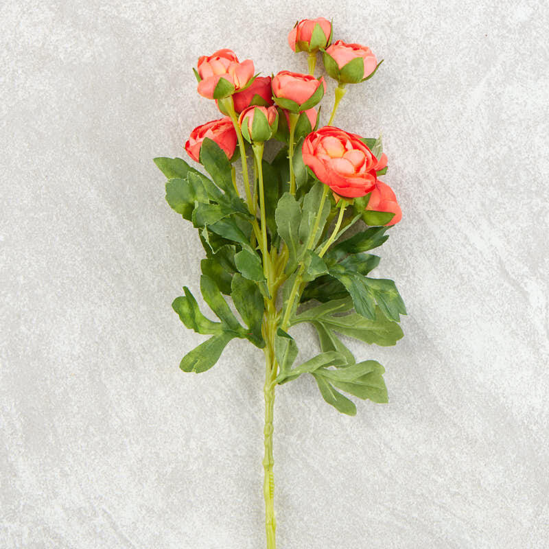 Set of 2 Salmon Artificial Ranunculus 22″ Floral Sprays