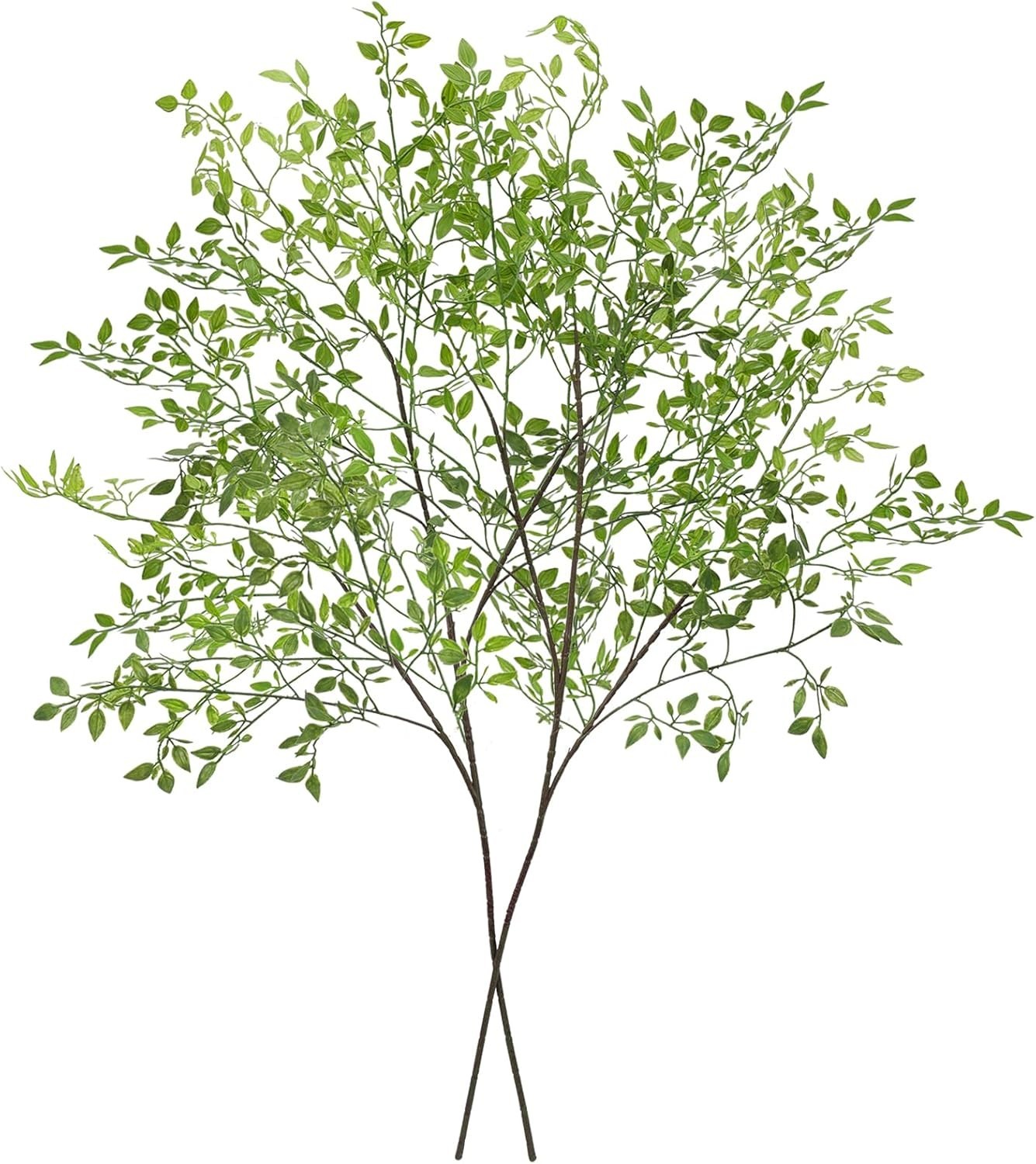 CEWOR Artificial Plants 2PCS 43.3 Inch Green Nandina Tall for