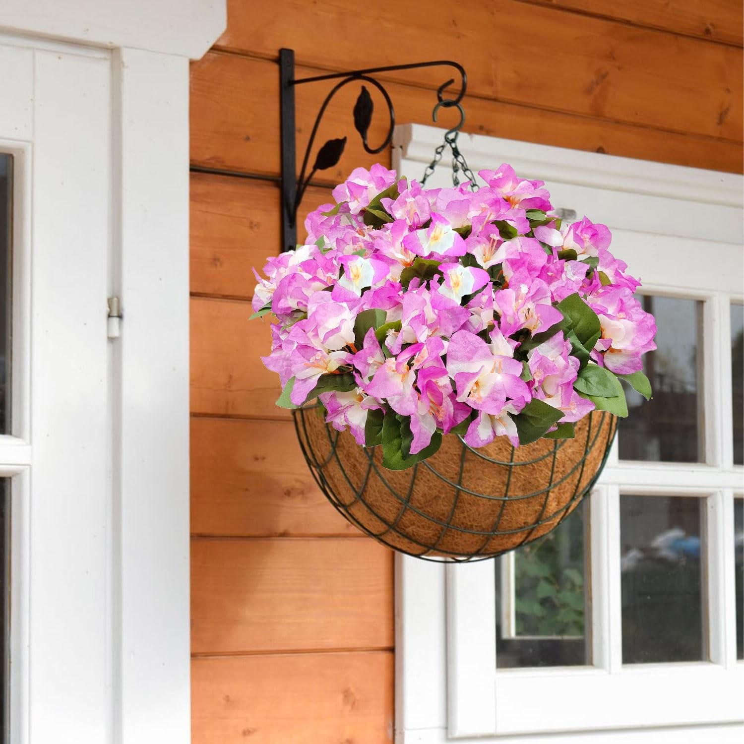 8 Bundles Artificial Flowers for Outdoors UV Resistant Fake Bougainvillea Sil…
