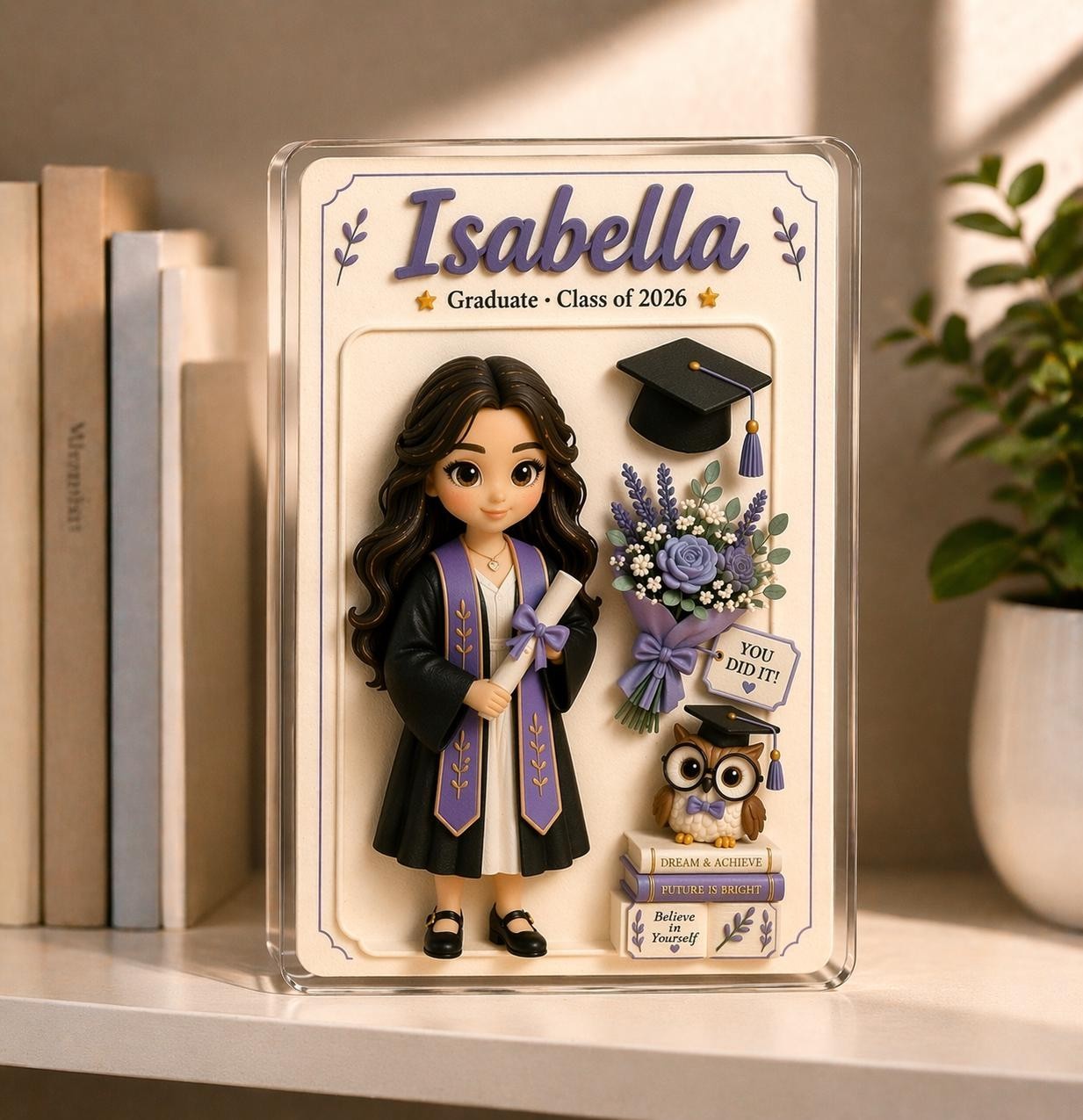 Personalized Graduation Gift for Her, Custom Class of 2026 Acrylic Plaque