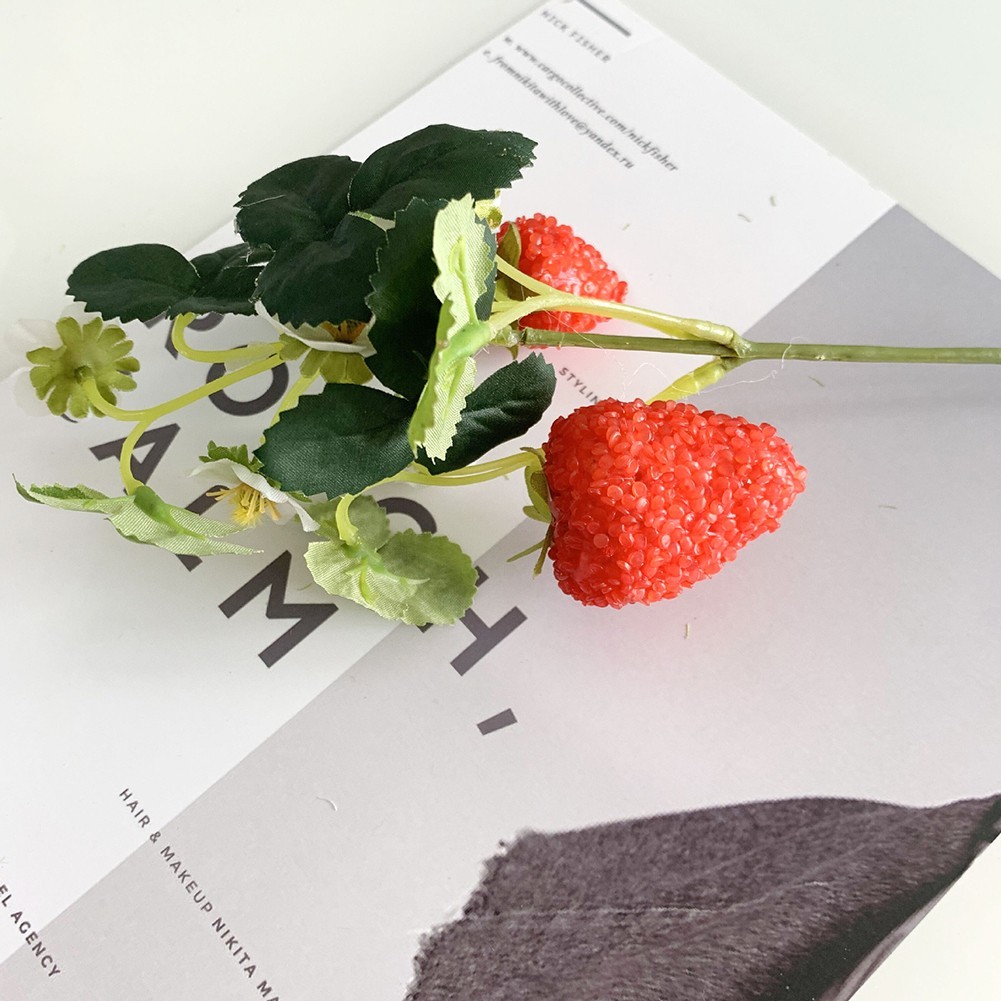 Strawberry Plants Fake Fruit Fake Strawberry Easy To Maintain Fake Fruit