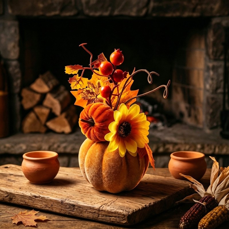 Portable Foam Wreath For Door Or Wall Decors During Autumns And Thanksgiving