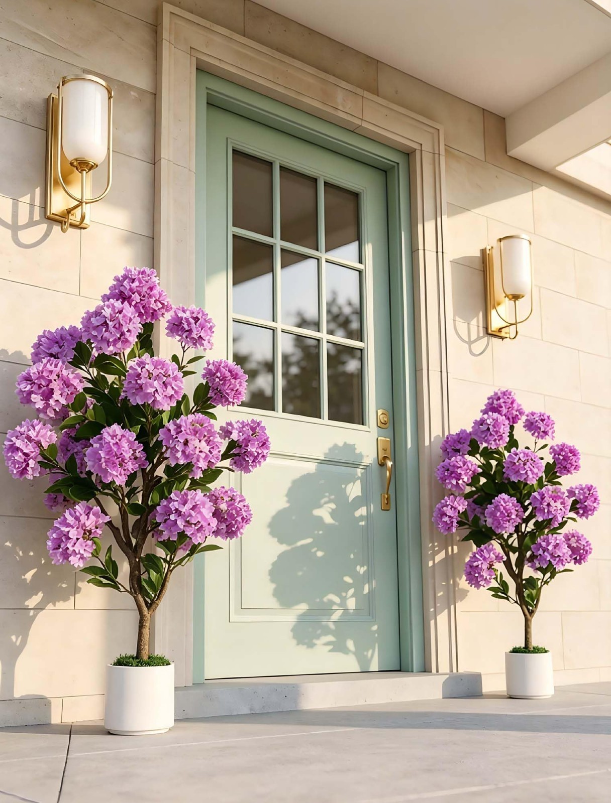 3.6ft Purple Crape Myrtle Fake Flower Tree – Realistic Silk Plant for Porch, Pat