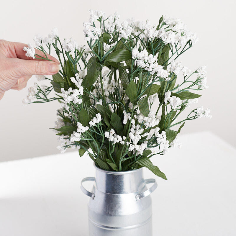 Set of 3 White Gypsophilia 16-1/2″ Bushes for Embellishing, Crafting