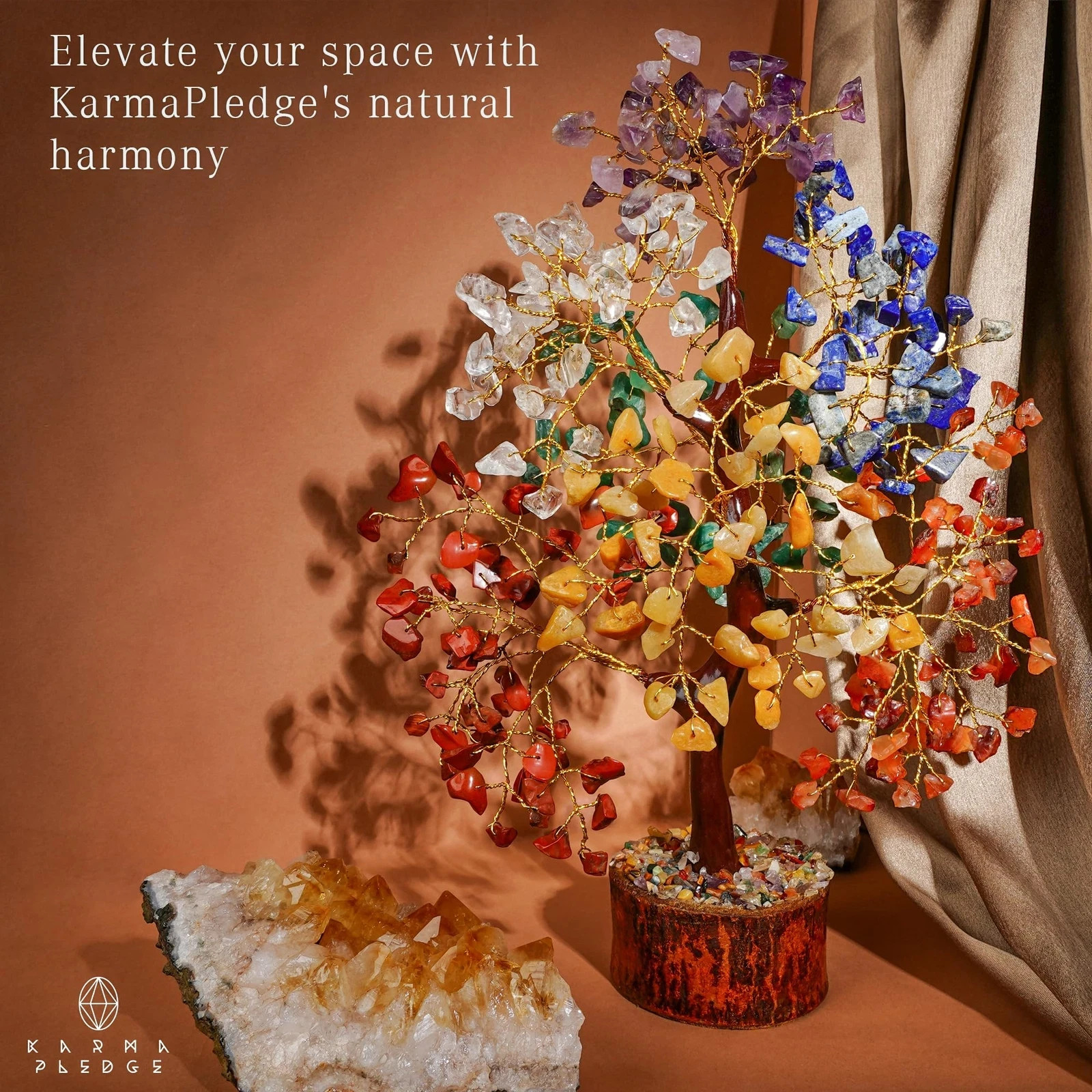 Crystal Tree of Life 7 Chakra Healing Crystal Trees for Home Decor Office Des…