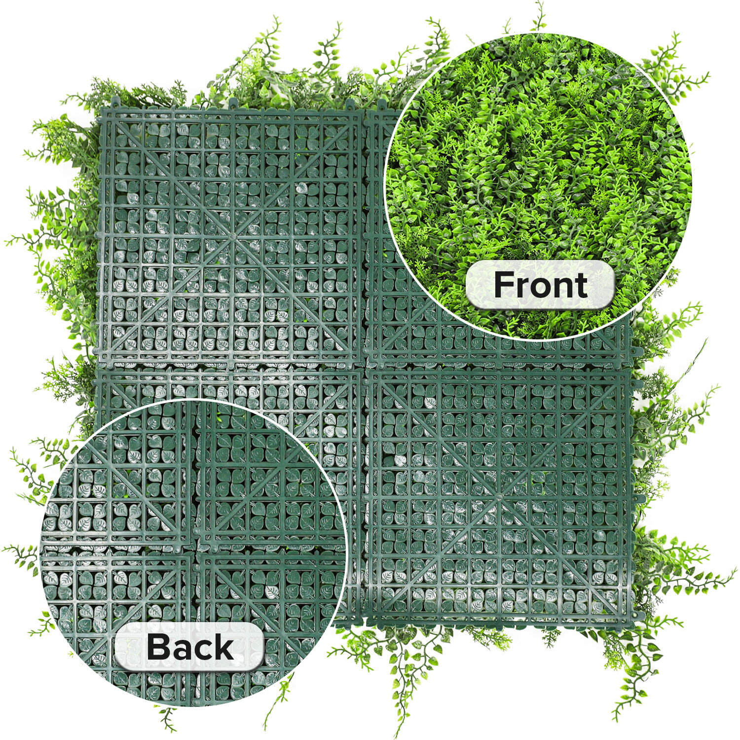 20″ Artificial Fern Leaf with cover back Privacy Fence Screen Home Decor Hedge